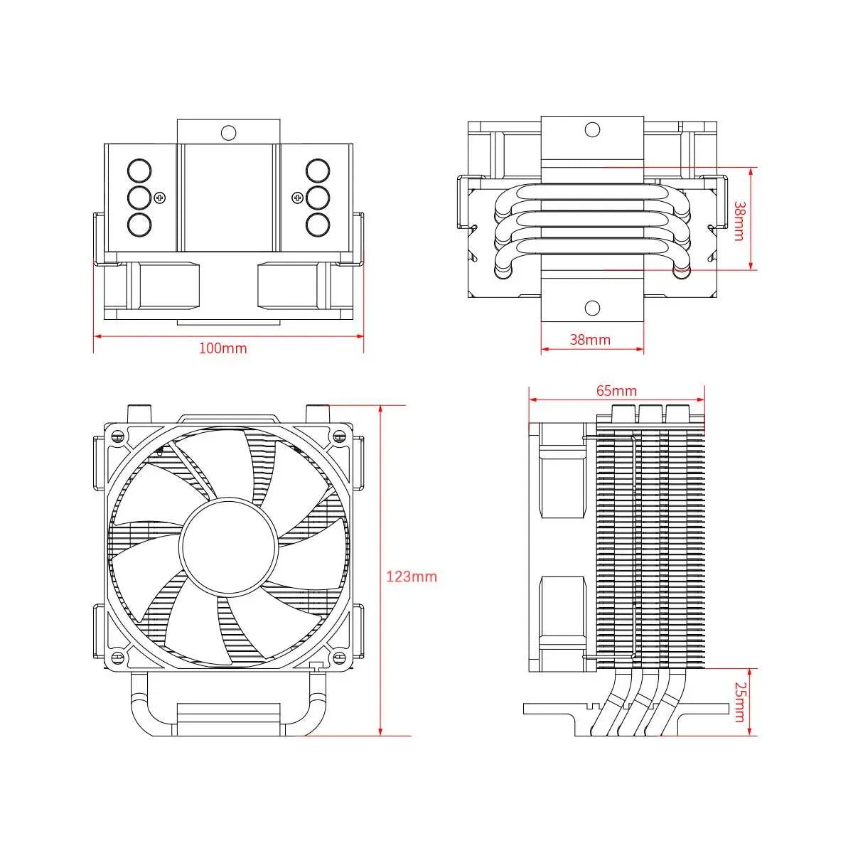 Cooler procesor ID-Cooling SE-903-XT iluminare Rainbow compatibil Intel /AMD