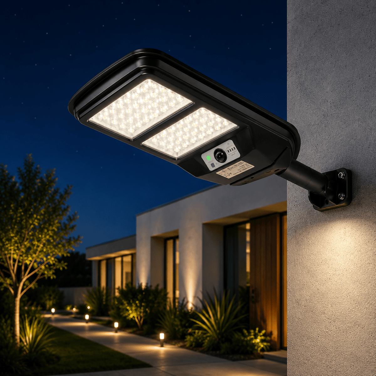 Corp Stradal Solar LED cu Senzor SUNO 80W 3CCT IP54 - NOVELITE - eVoltaSmart