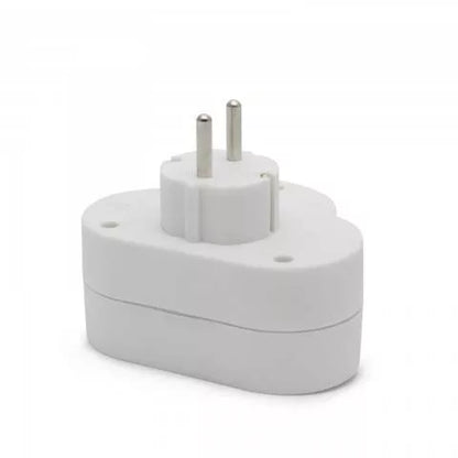 Distribuitor 1 la 2 schuko cu intrerupator Delight