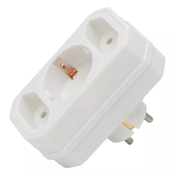 Distribuitor 2 simple Euro si 1 shuko cu protectie