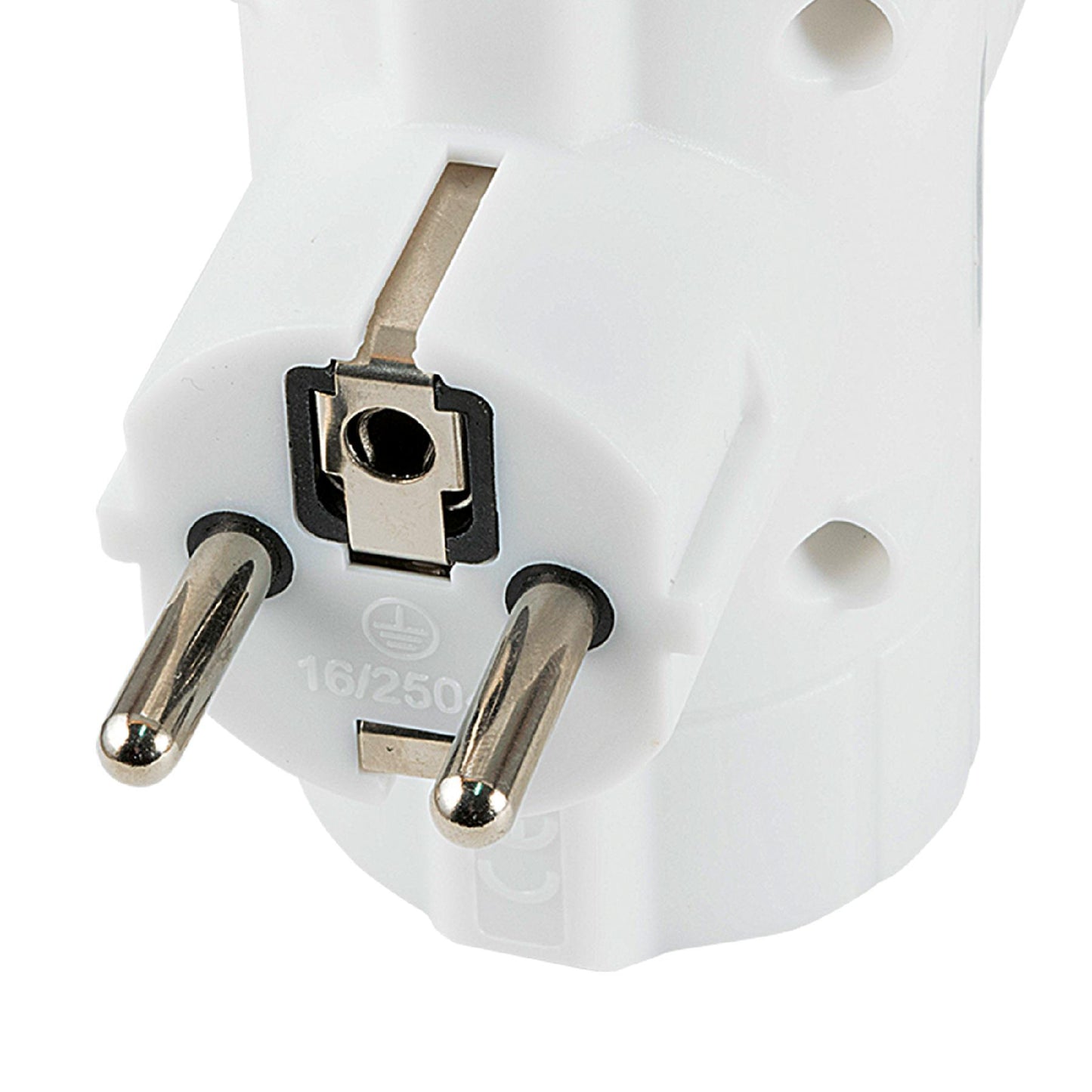 Distribuitor tip T 3 prize schuko 3680W 16A cu protectie alb TPF-26 Home