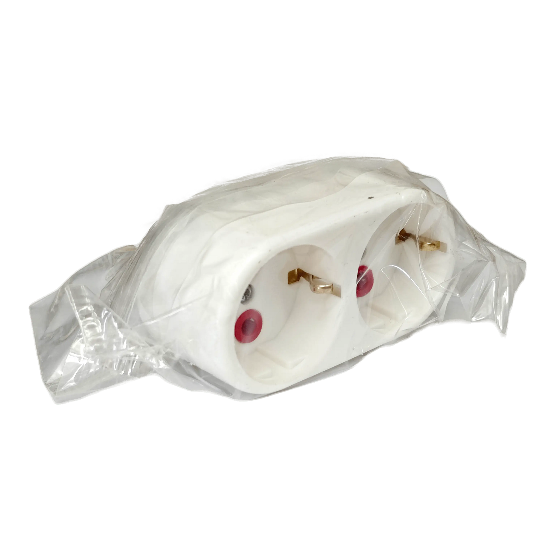 Dublu stecher 2x SCHUKO 16A 3500W alb/rosu VE12000 LAVA Sokets