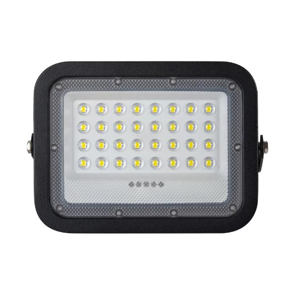 Proiector solar LED Novelite V2 50W IP65, vedere laterala corp si panou solar