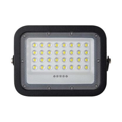 Proiector solar LED Novelite V2 50W IP65, vedere laterala corp si panou solar