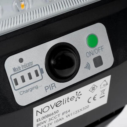 Corp stradal solar Novelite Suno 80W 3CCT IP54, vedere laterala