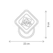 Aplică LED 30W Klausen Escape AP1, acril și metal, IP20, pentru living sau dormitor
