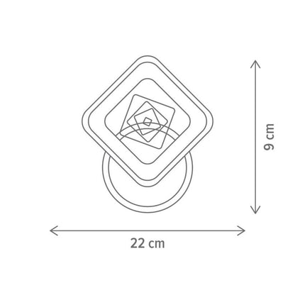 Aplică LED 30W Klausen Escape AP1, acril și metal, IP20, pentru living sau dormitor
