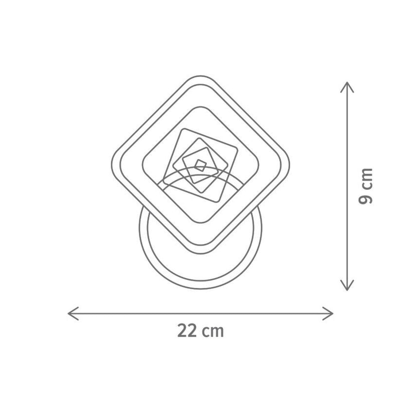 Aplică LED 30W Klausen Escape AP1, acril și metal, IP20, pentru living sau dormitor
