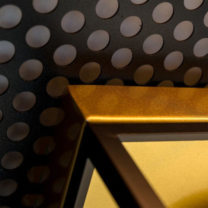 Aplică modernă Fence AP1 Klausen montată pe perete, contrast negru auriu, 18x18x21 cm
