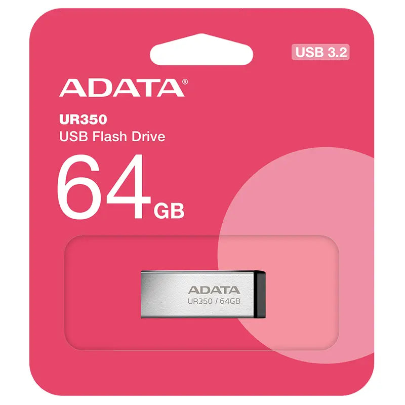 Flash drive metalic 64GB USB 3.2 Adata UR350-64G-RSR/BK