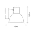 Aplica Fresh AP1 Klausen metal alb argintiu, iluminat interior modern compact
