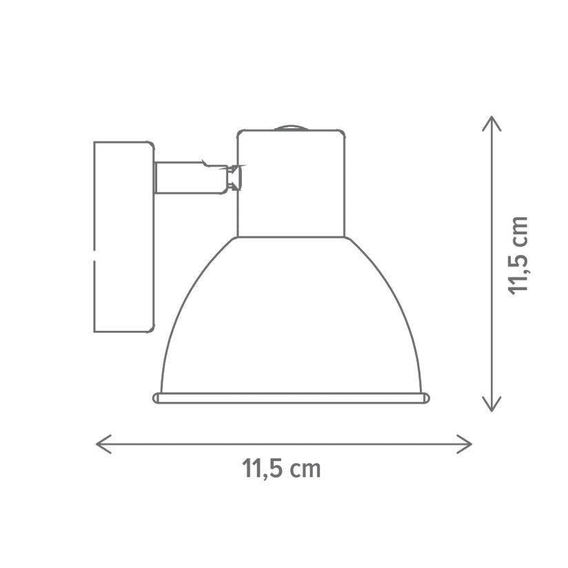 Aplica Fresh AP1 Klausen metal alb argintiu, iluminat interior modern compact
