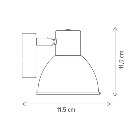 Aplica Fresh AP1 Klausen metal alb argintiu, iluminat interior modern compact
