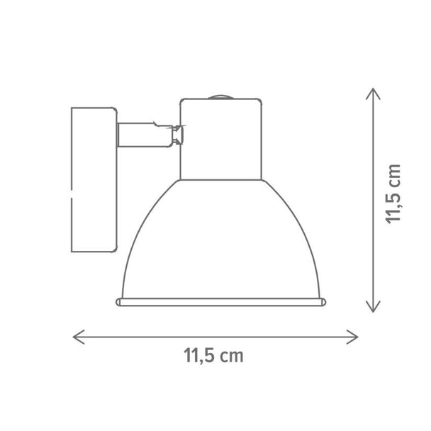 Aplica Fresh AP1 Klausen metal alb argintiu, iluminat interior modern compact
