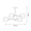 Lustra Glamy 6 Klausen metal sticla ambra auriu, iluminat interior elegant
