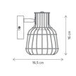 Aplica Grimy AP1 Klausen metal negru alama, iluminat interior industrial elegant
