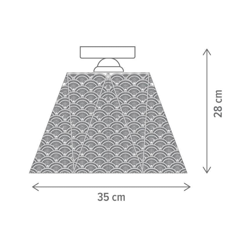 Plafoniera Hexa PL1 Klausen metal negru auriu, iluminat interior contemporan
