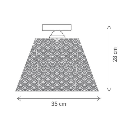 Plafoniera Hexa PL1 Klausen metal negru auriu, iluminat interior contemporan
