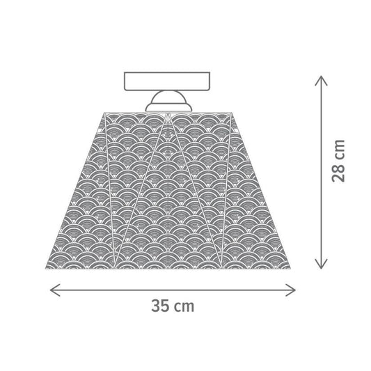 Plafoniera Hexa PL1 Klausen metal negru auriu, iluminat interior contemporan
