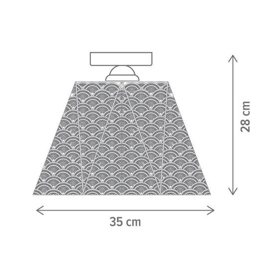 Plafoniera Hexa PL1 Klausen metal negru auriu, iluminat interior contemporan
