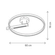 Plafoniera LED Himera PL1 Klausen negru aluminiu, iluminat interior modern 48W
