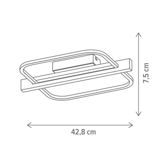 Plafoniera LED Koska PL1 Klausen lemn metal, iluminat interior modern lumina calda 3000K

