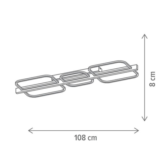 Plafoniera LED Koska PL3 Klausen lemn metal 108cm, iluminat interior modern lumina calda 3000K
