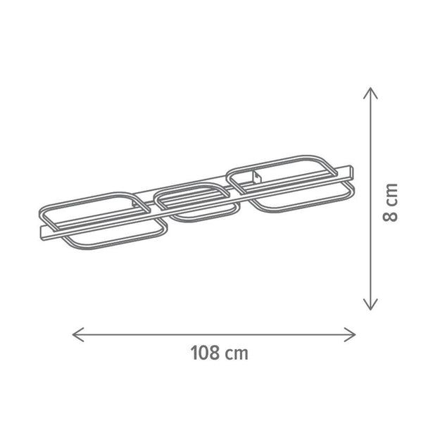 Plafoniera LED Koska PL3 Klausen lemn metal 108cm, iluminat interior modern lumina calda 3000K

