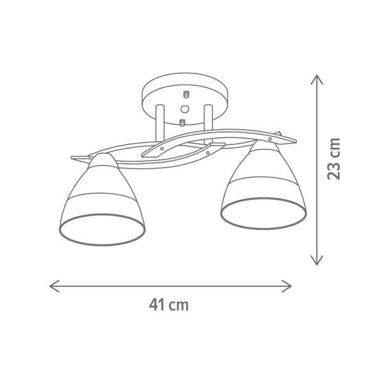 Candelabru Lally 2 Klausen lemn metal sticla alb auriu, iluminat interior clasic elegant
