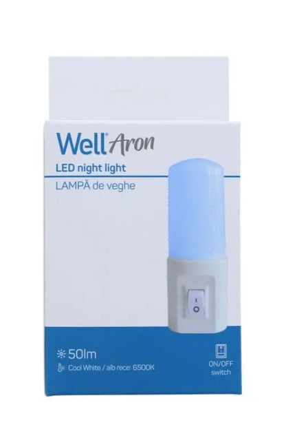 Lampa de veghe Well LEDNC-ARON-WL LED 1W 50lm 6500K cu intrerupator ON/OFF