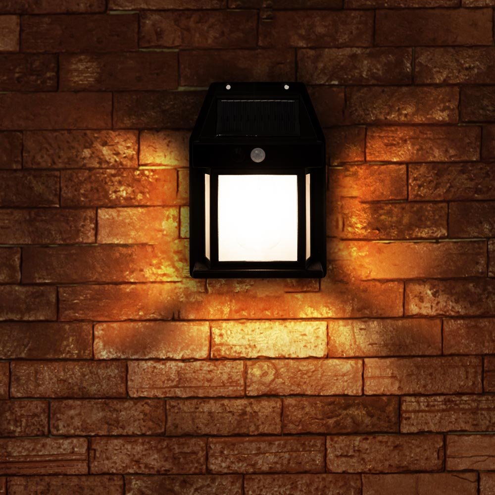 Lampa solara Bayern senzor 3W IP44, negru, Erste - eVoltaSmart