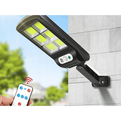Lampa Solara LED Exterior 100W, 160 LED - uri, Senzor Miscare si Telecomanda - eVoltaSmart