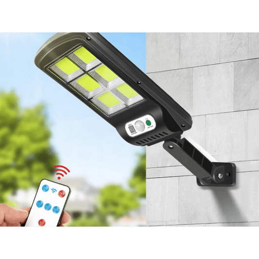 Lampa Solara LED Exterior 100W, 160 LED - uri, Senzor Miscare si Telecomanda - eVoltaSmart