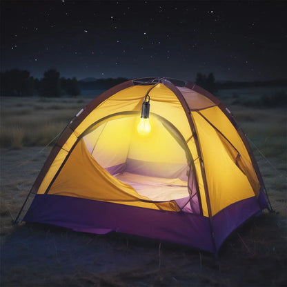 Lampa solara suspendata forma bec LED 5W 100lm +USB-C 400mAh PHENOM 18585