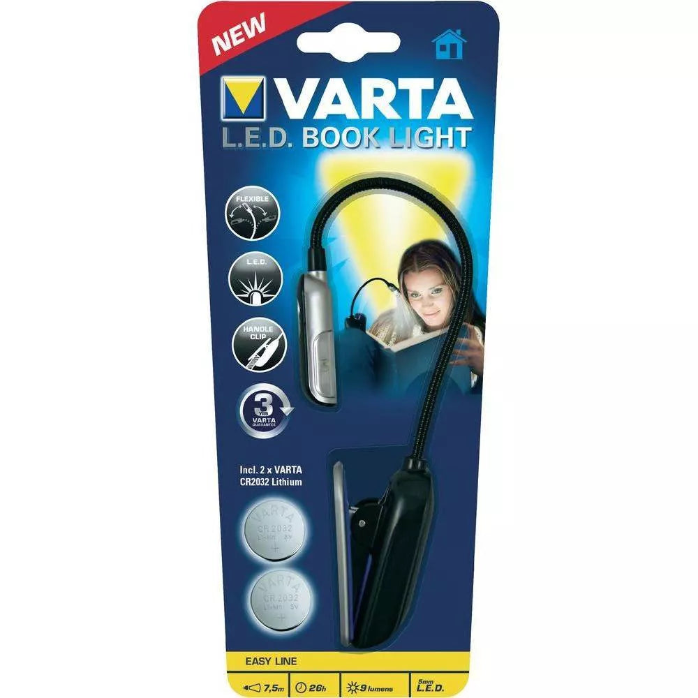 Lanterna LED Varta de citit cu clips 2x CR2032