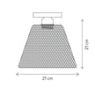 Corp de iluminat plafoniera Loana PL1 B KL100094, finisaj negru metal, 1 sursa E27, Klausen
