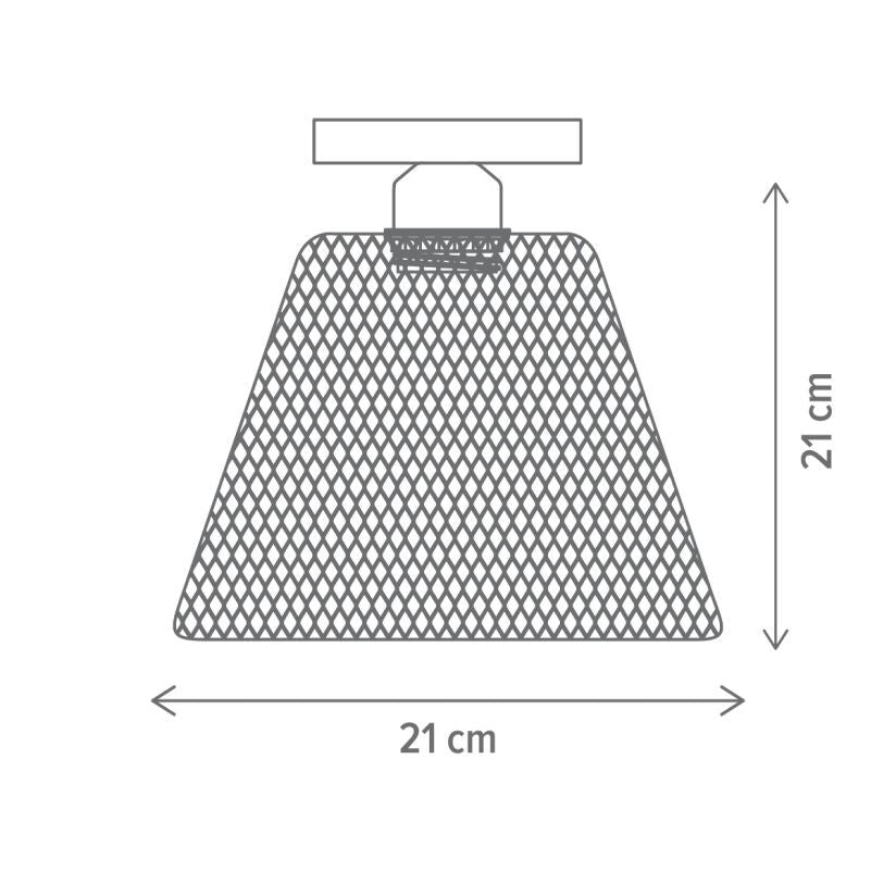 Corp de iluminat plafoniera Loana PL1 B KL100094, finisaj negru metal, 1 sursa E27, Klausen
