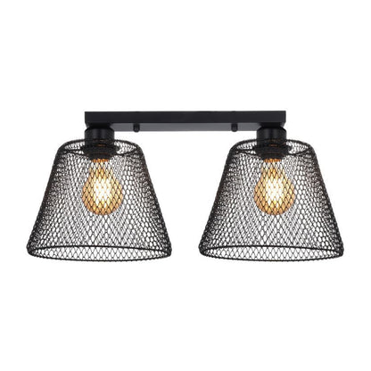 Plafoniera metal negru Loana PL2 B Klausen, corp iluminat tavan living dining, 46cm
