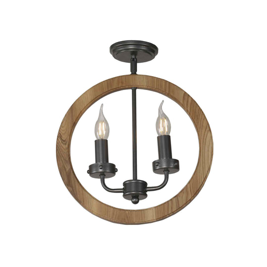 Lustră CESENA PL2, KL6347, 2xE14, natur, negru - eVoltaSmart