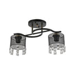 Lustră LUSTROS PL2, KL100084, 2xE27, negru - eVoltaSmart