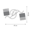 Lustră LUSTROS PL2, KL100084, 2xE27, negru - eVoltaSmart