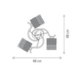 Lustră LUSTROS PL3, KL100085, 3xE27, negru - eVoltaSmart