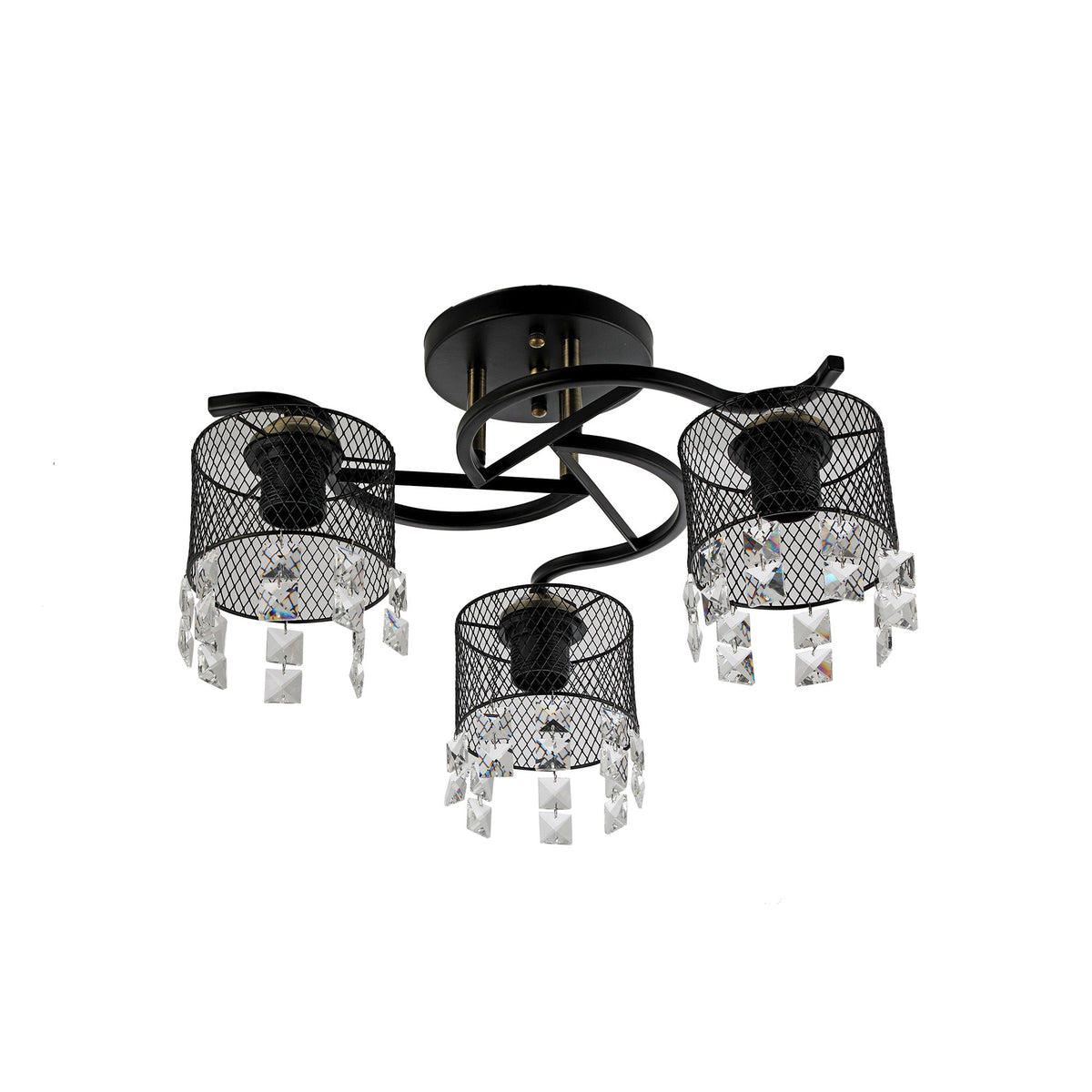 Lustră LUSTROS PL3, KL100085, 3xE27, negru - eVoltaSmart