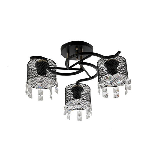 Lustră LUSTROS PL3, KL100085, 3xE27, negru - eVoltaSmart