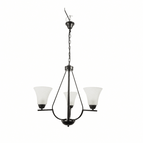 Lustra Midnight Negru+Alb 3xE27 40W - eVoltaSmart