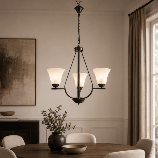 Lustra Midnight Negru+Alb 3xE27 40W - eVoltaSmart