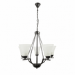 Lustra Midnight Negru+Alb 5xE27 40W - eVoltaSmart