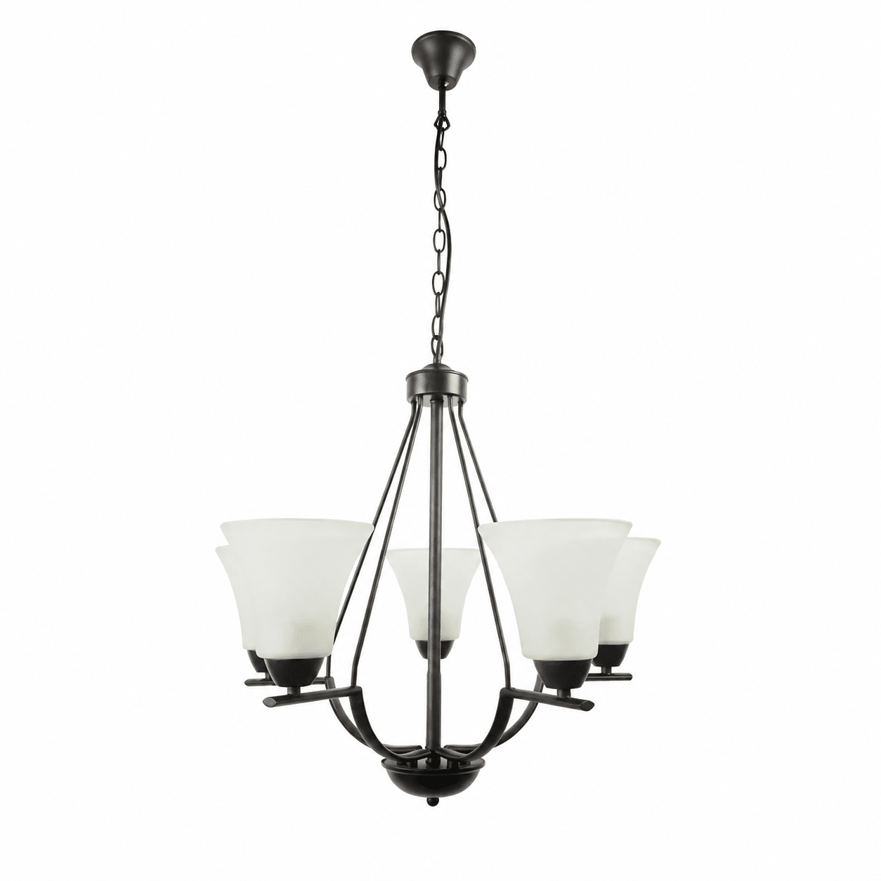 Lustra Midnight Negru+Alb 5xE27 40W - eVoltaSmart