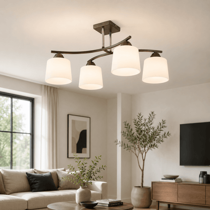 Lustra Osaka Alb+Wenge - 60W - eVoltaSmart