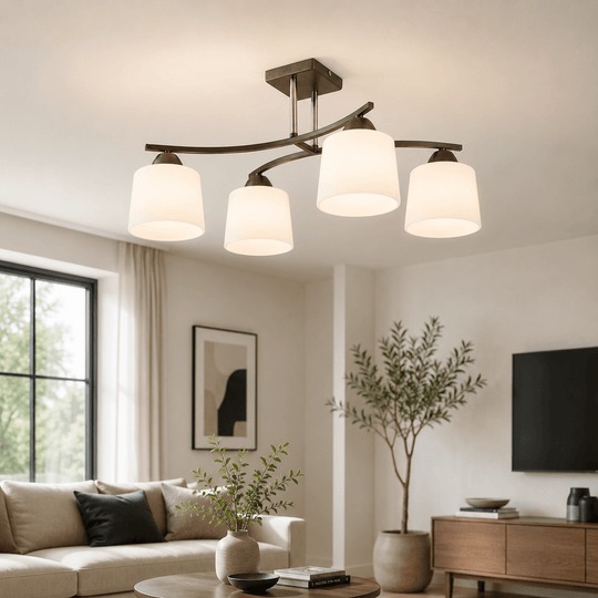 Lustra Osaka Alb+Wenge - 60W - eVoltaSmart